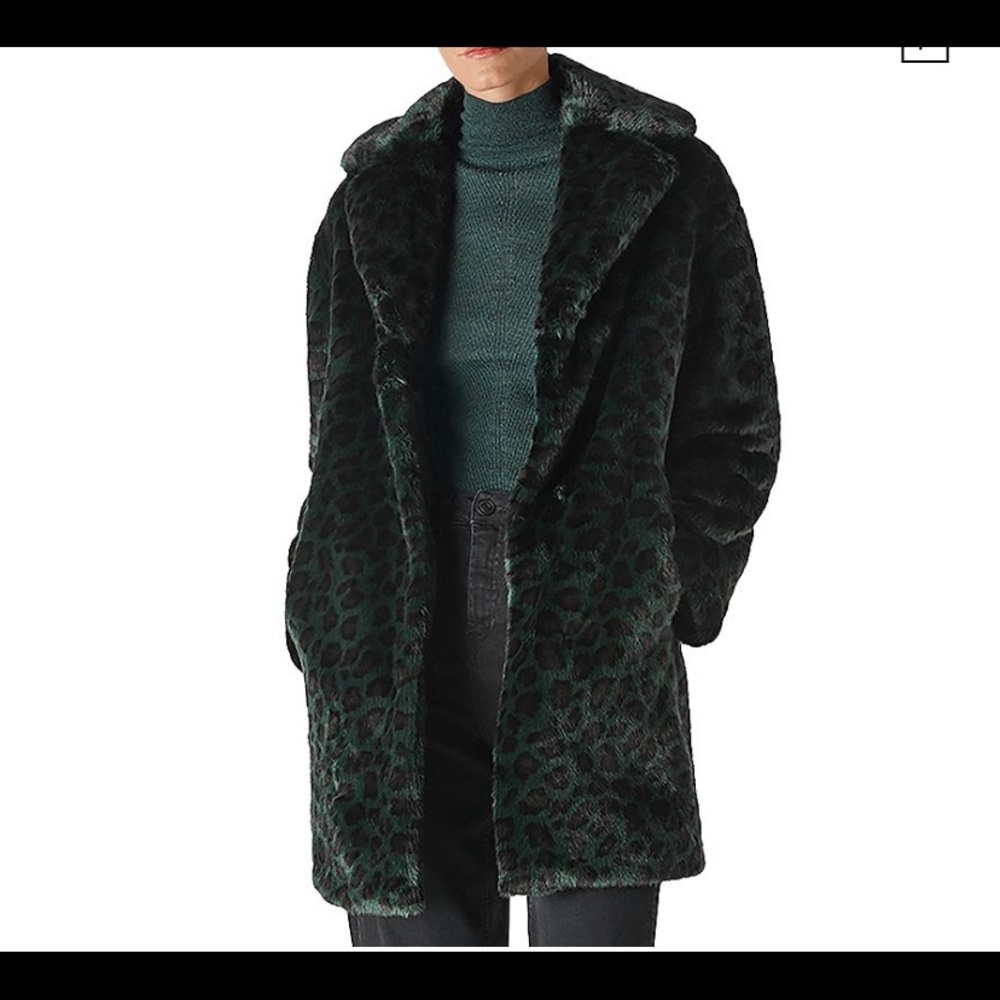 Whistles Frankie Leopard Printed Faux-fur Coat